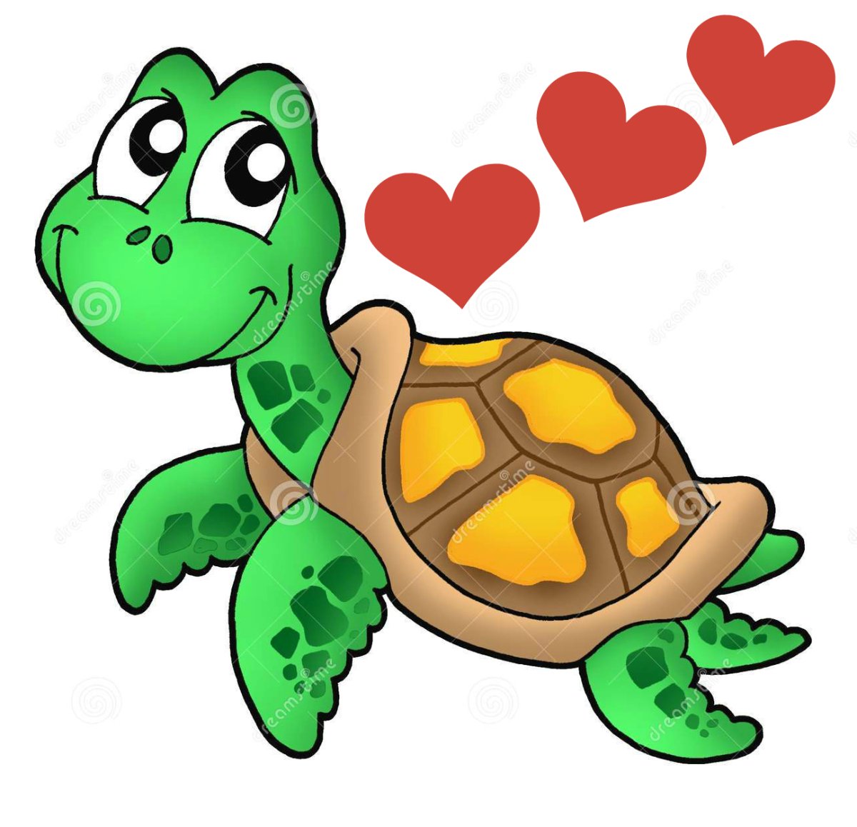 Милая черепашка мультяшная