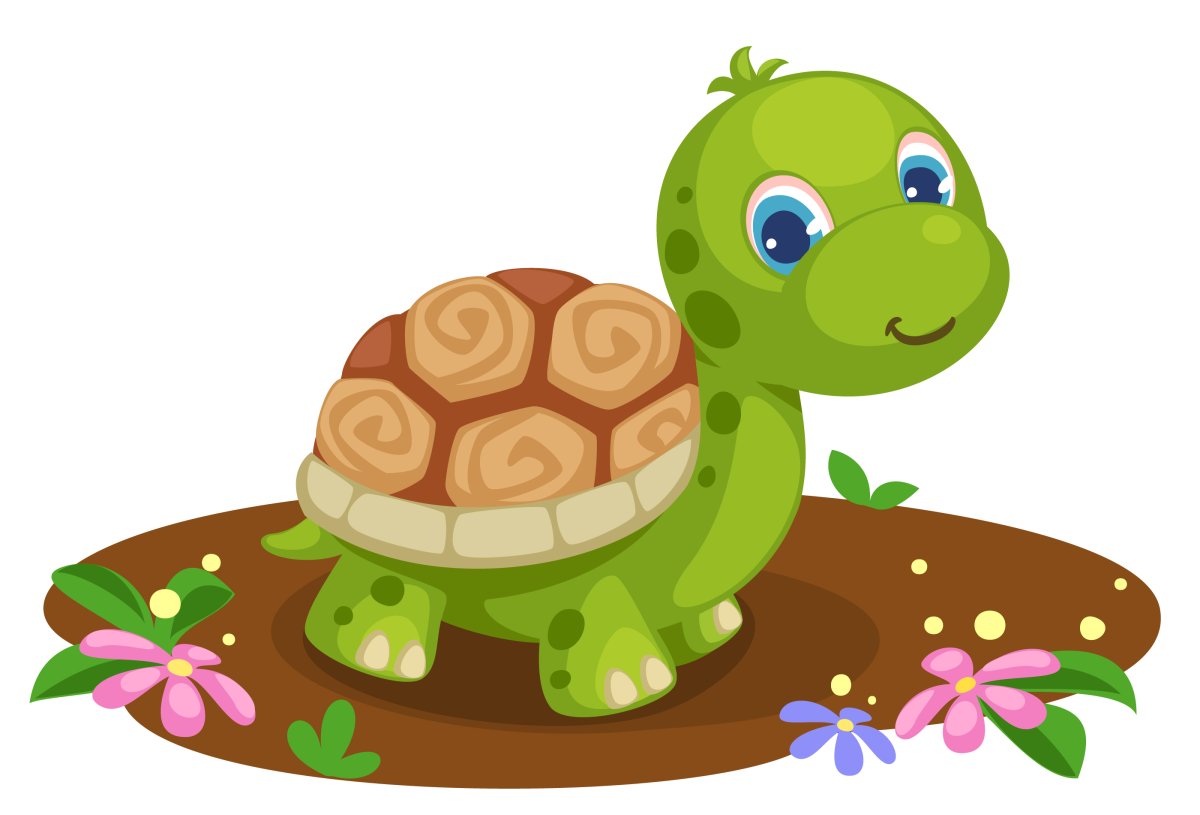 Dressed up Tortoise cartoon
