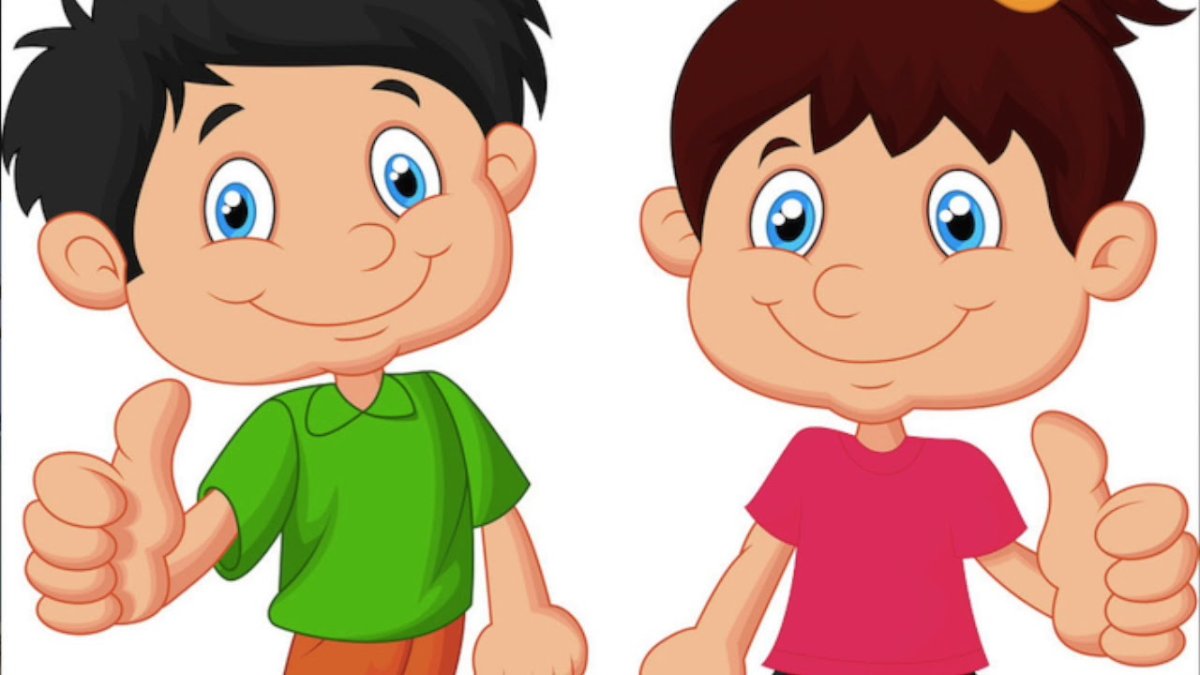 Мальчик и девочка мультяшные