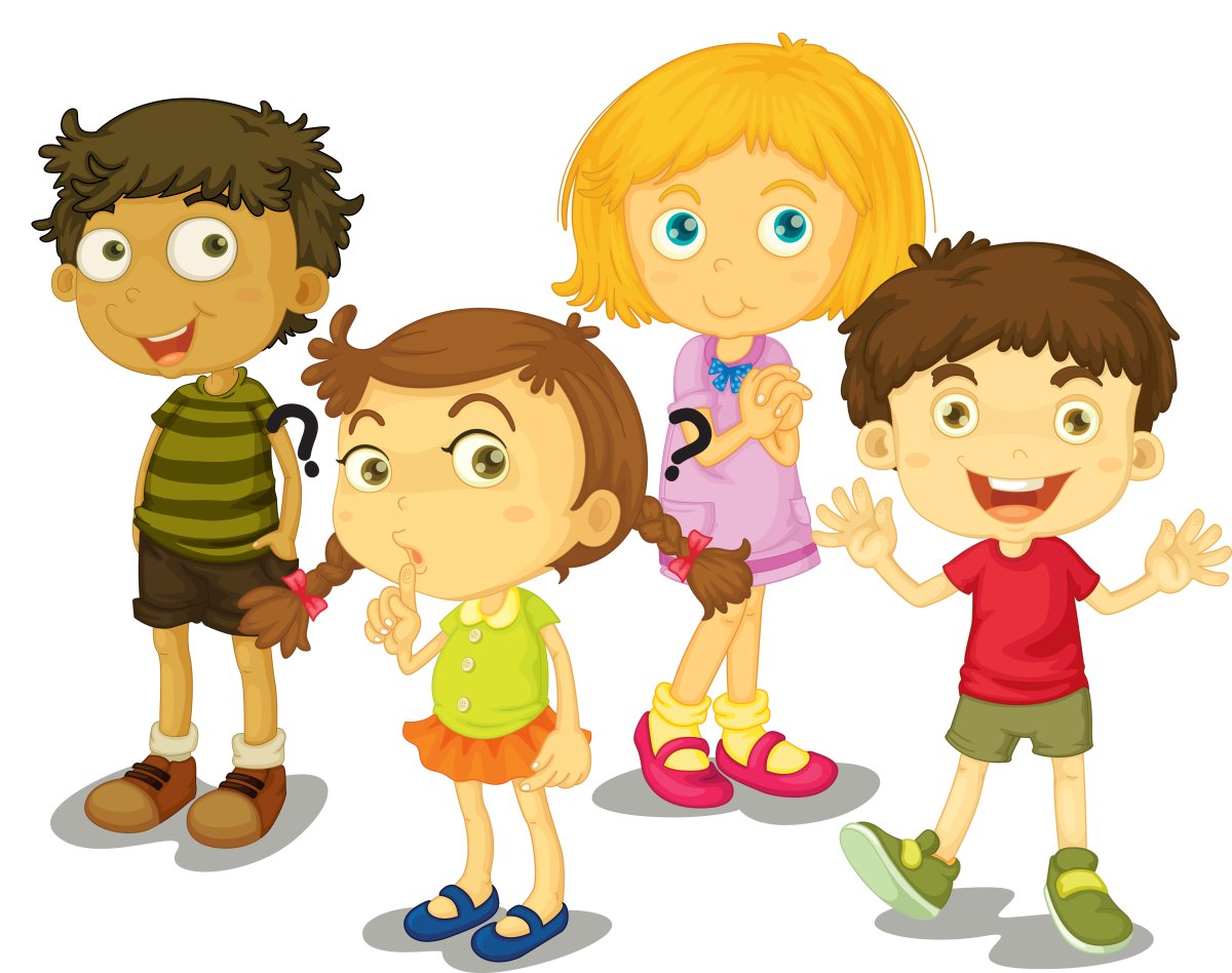 Несколько мультяшных детей