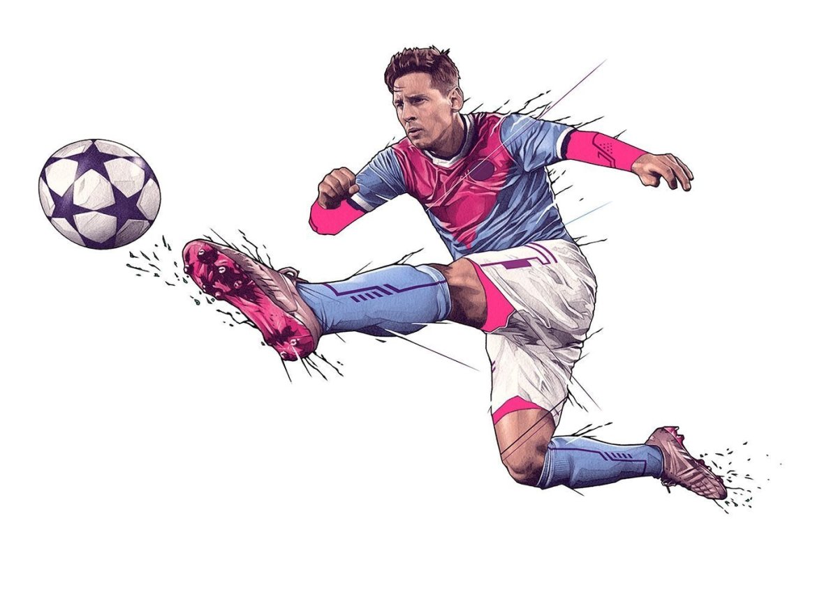 Футболист иллюстрация