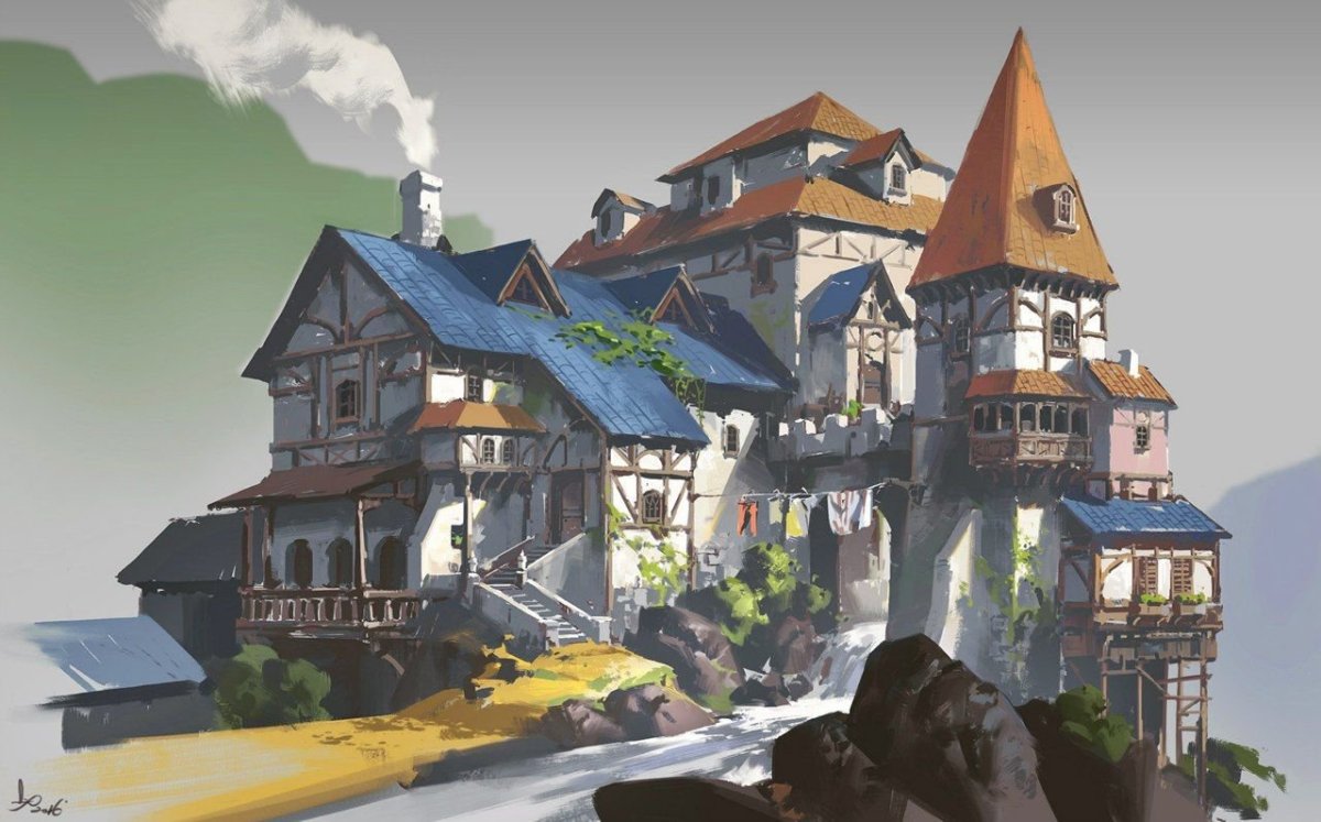 Средневековый дом концепт