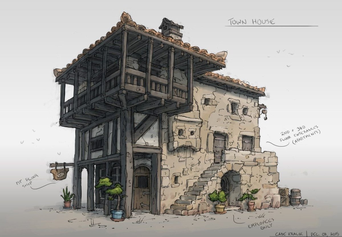 Средневековый дом концепт