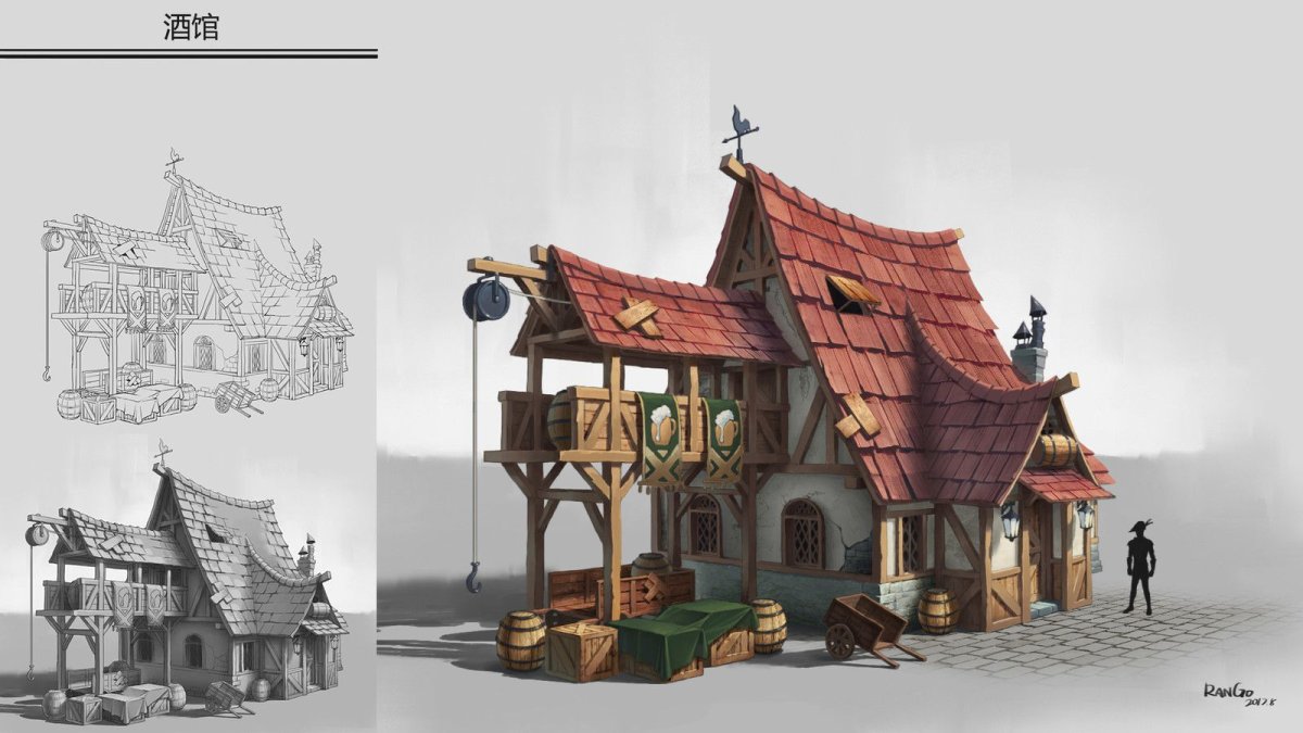 Средневековый дом концепт