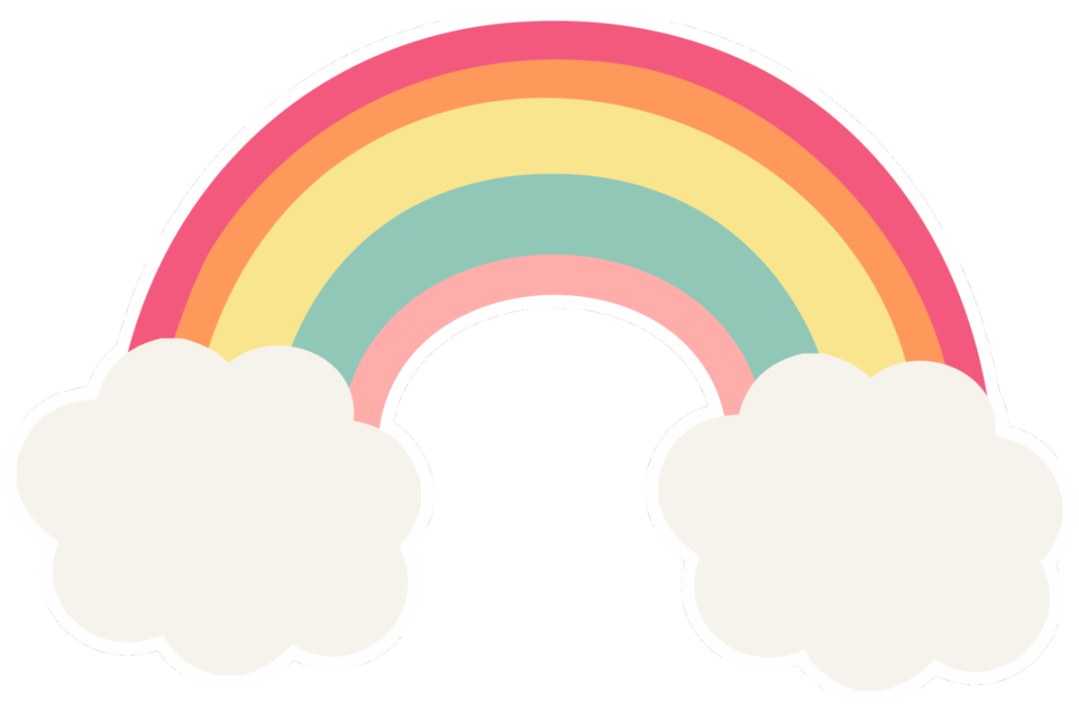 Радуга в пастельных тонах