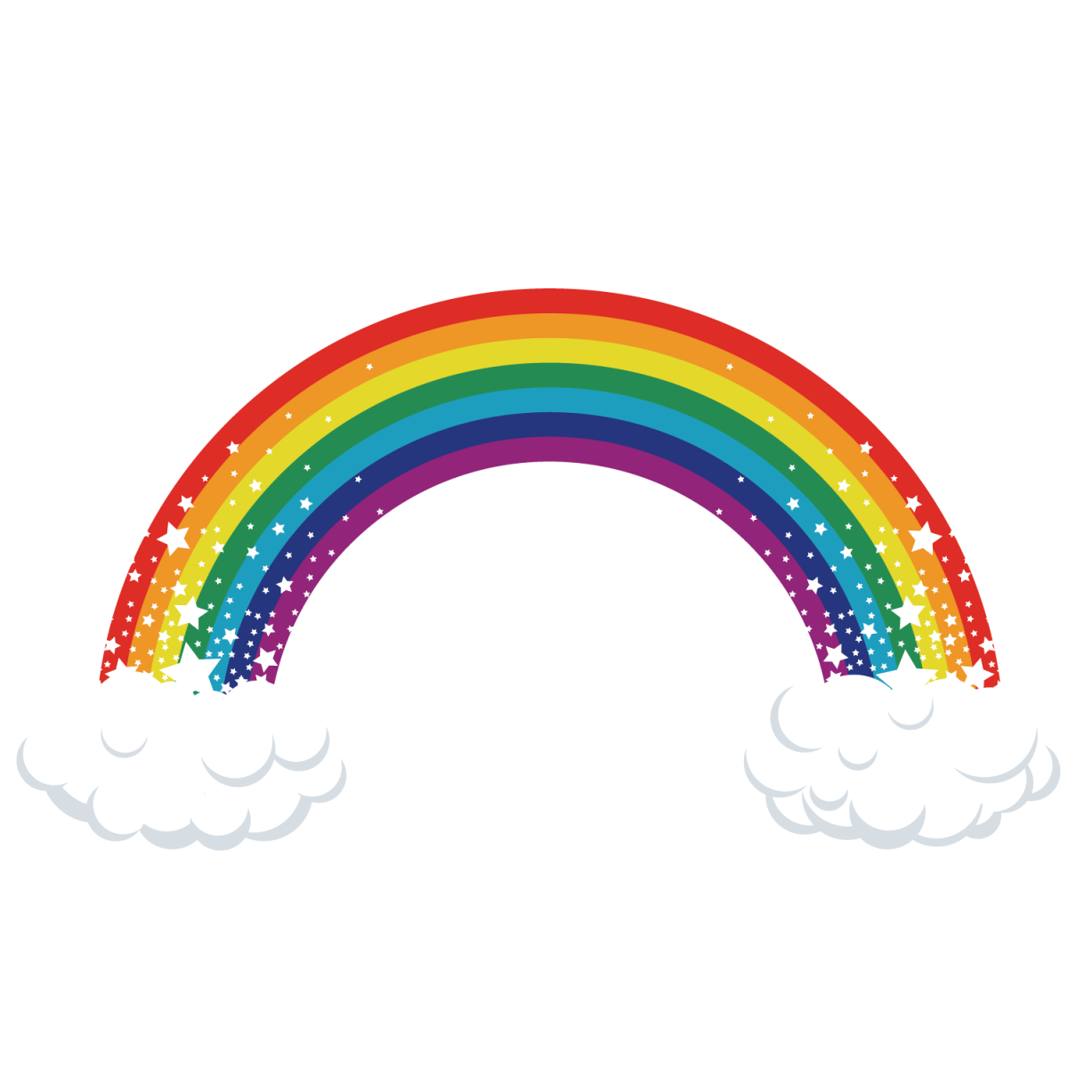 Радуга на белом фоне