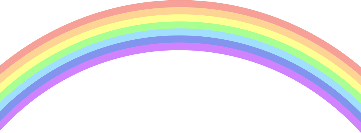 Пастельная Радуга на прозрачном фоне