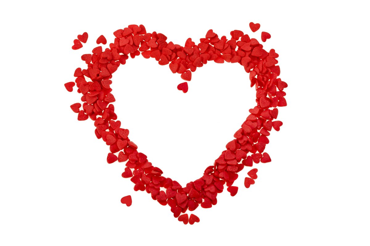 С красным сердцем