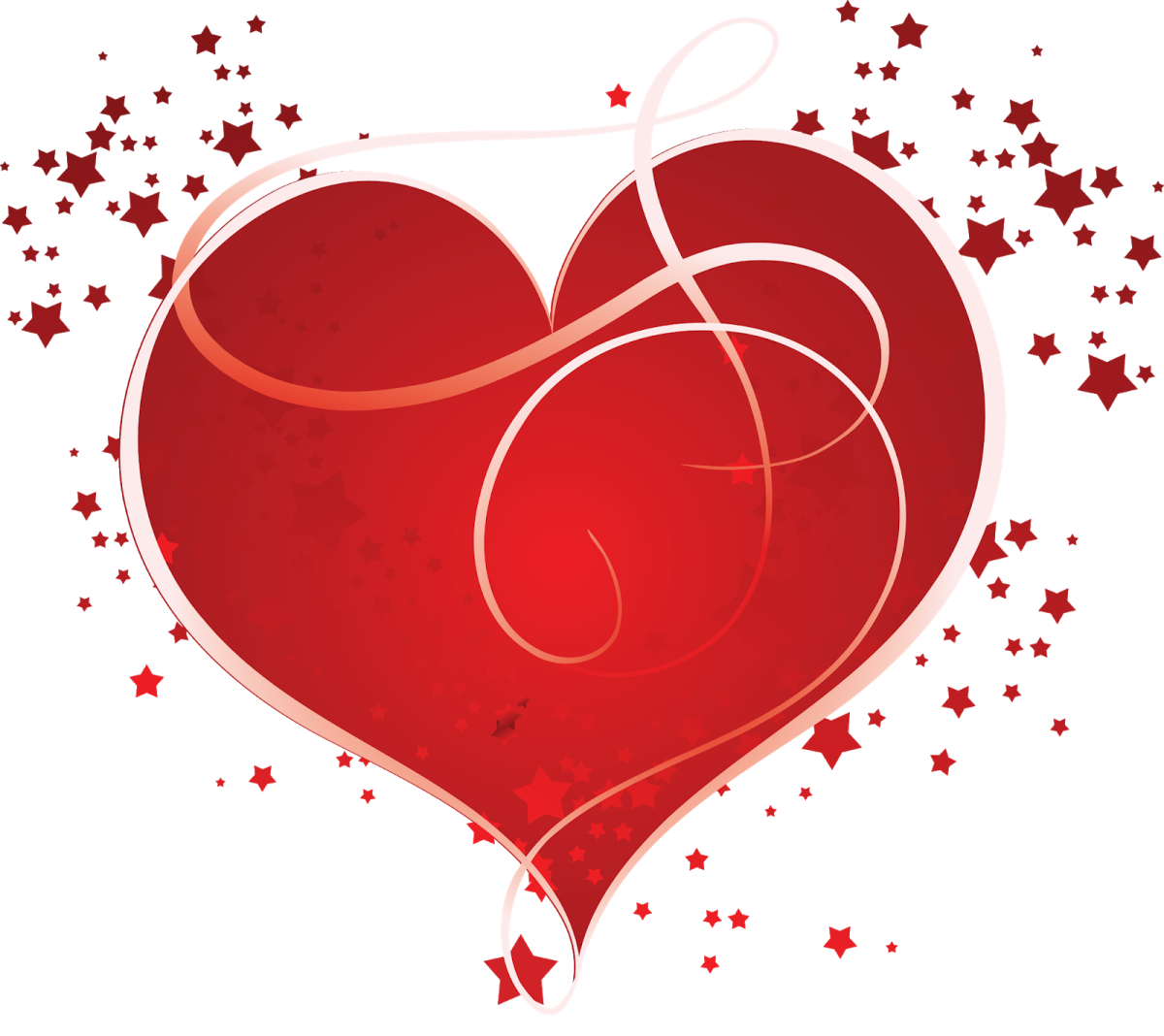 Красивые сердечки на прозрачном фоне