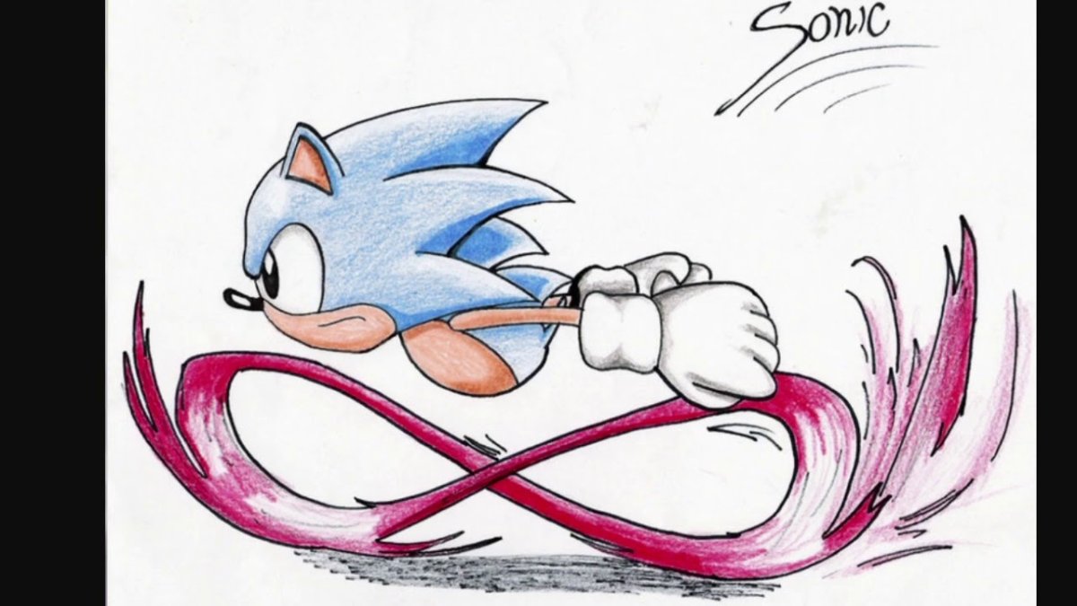 Рисунки маркерами Соник