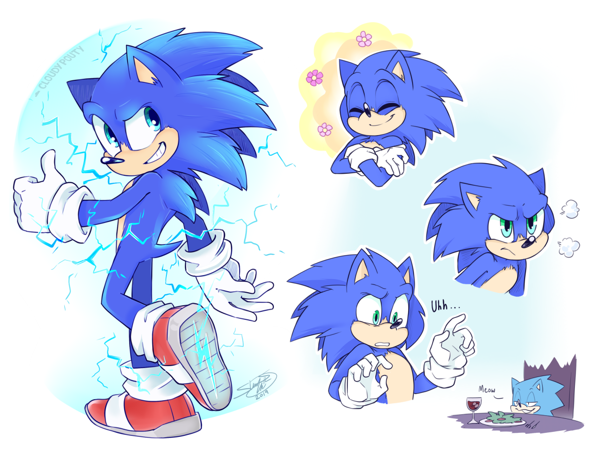 Эми Роуз из Соника карандашом