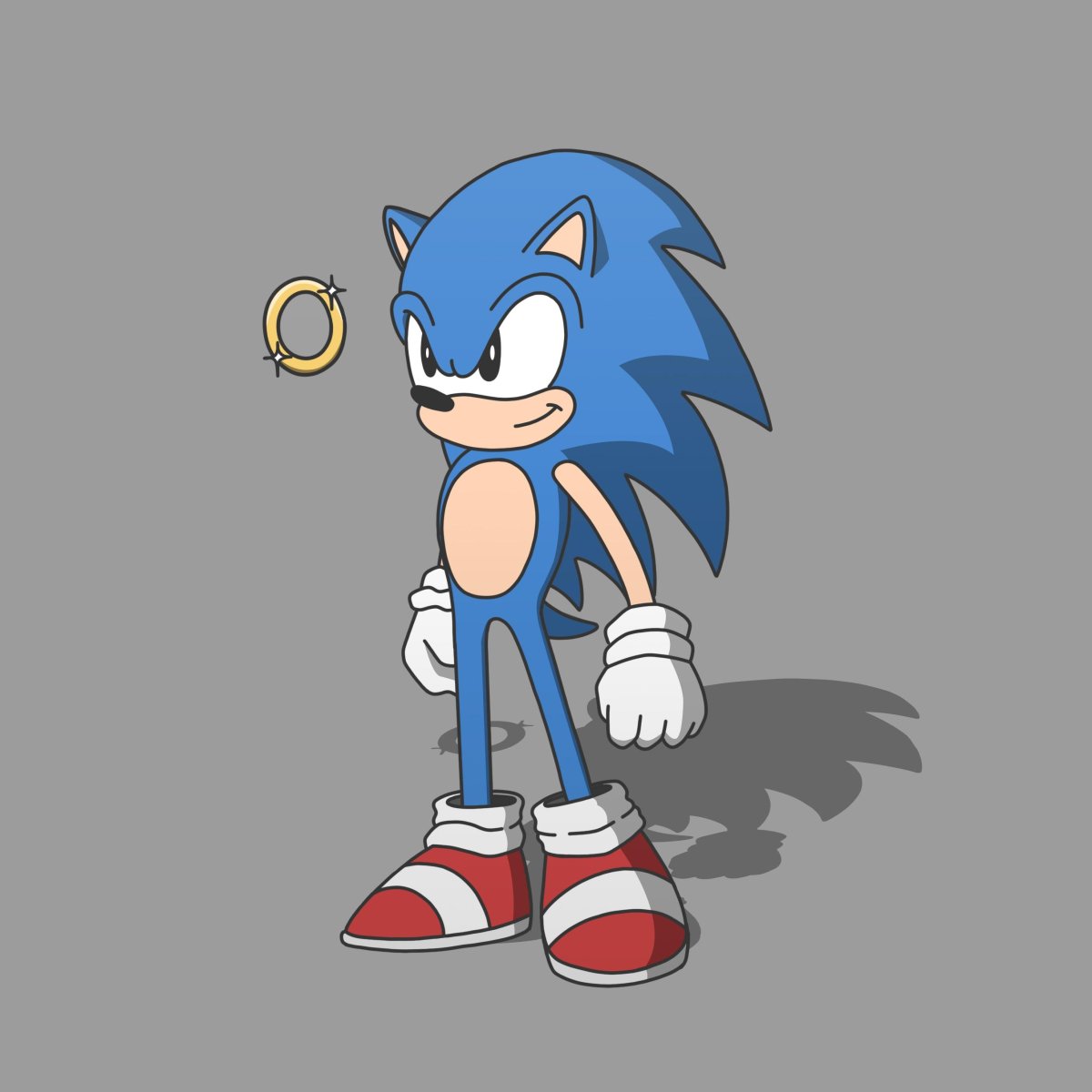 Рисунок Соника карандашом для детей