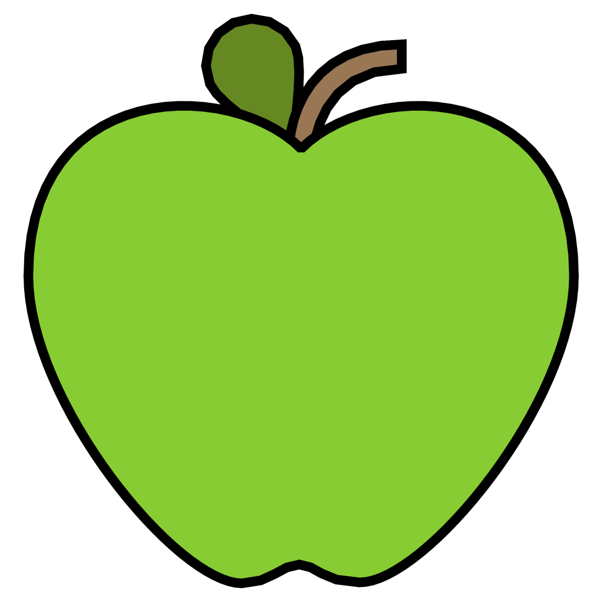 Яблоко в мультяшном стиле персонаж