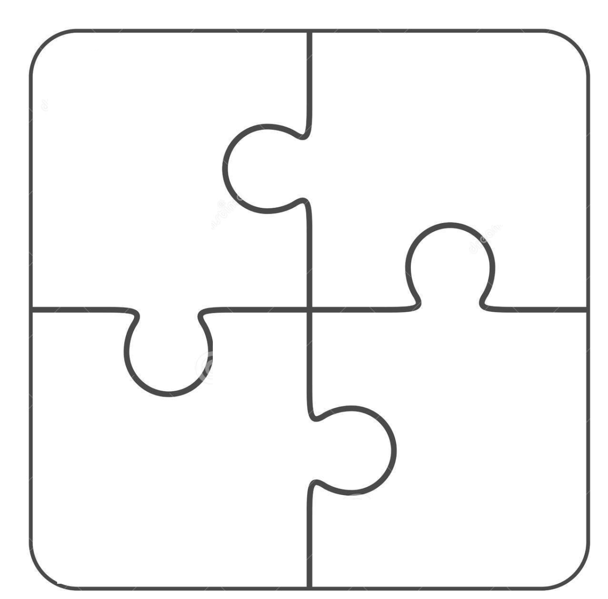 Пазл шаблон для вырезания