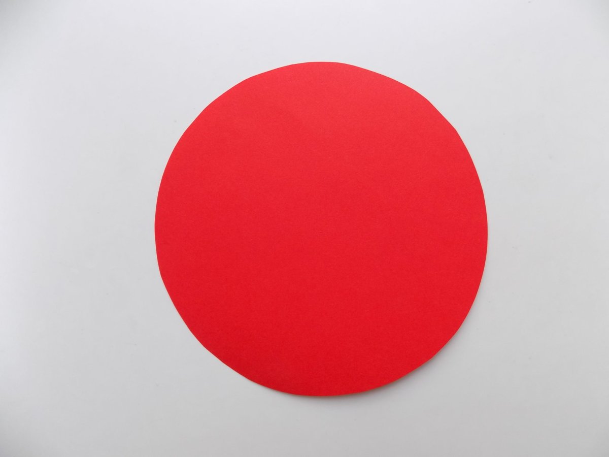 Круг пополам зелёный - красный на белом