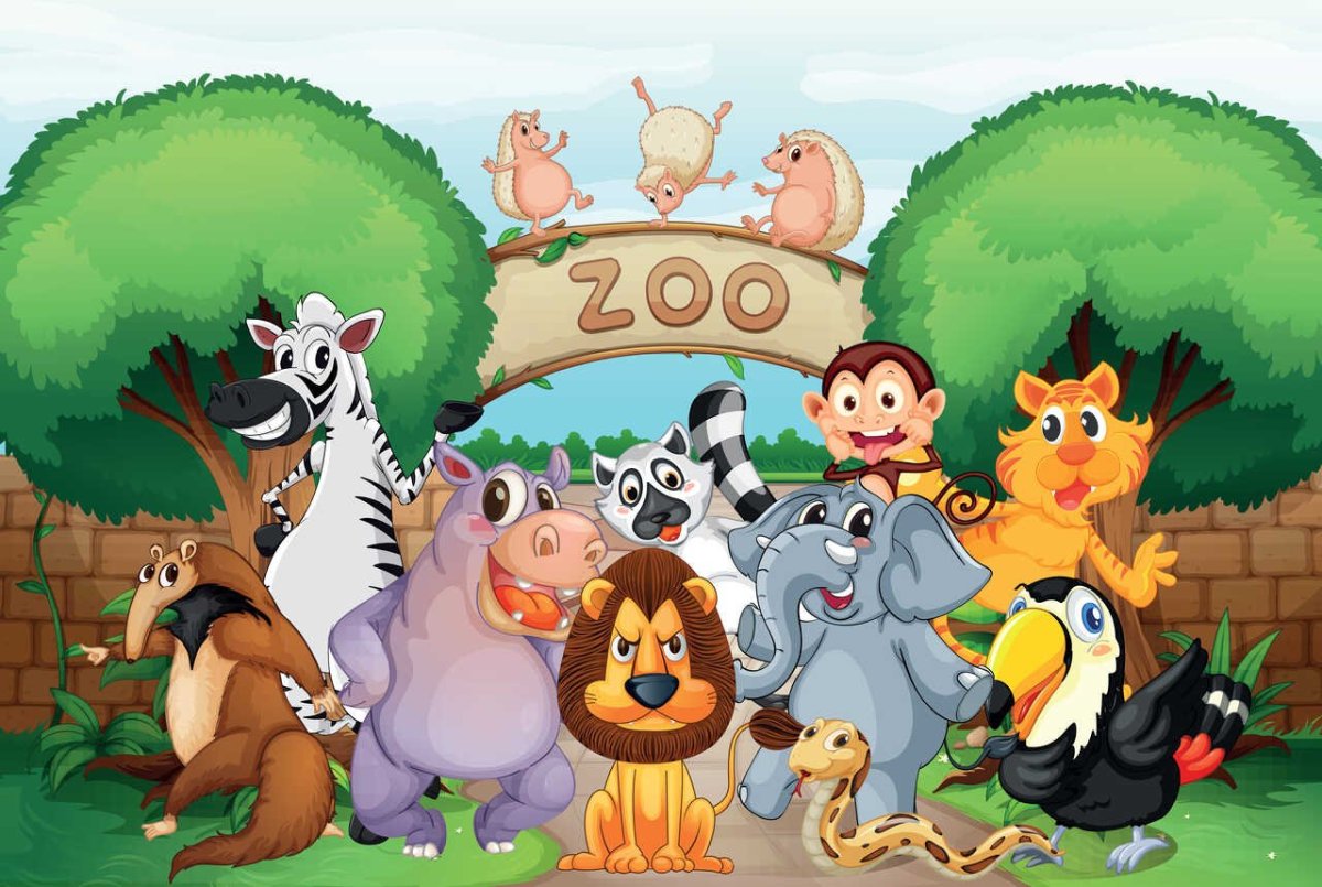 Зоопарк мультяшный