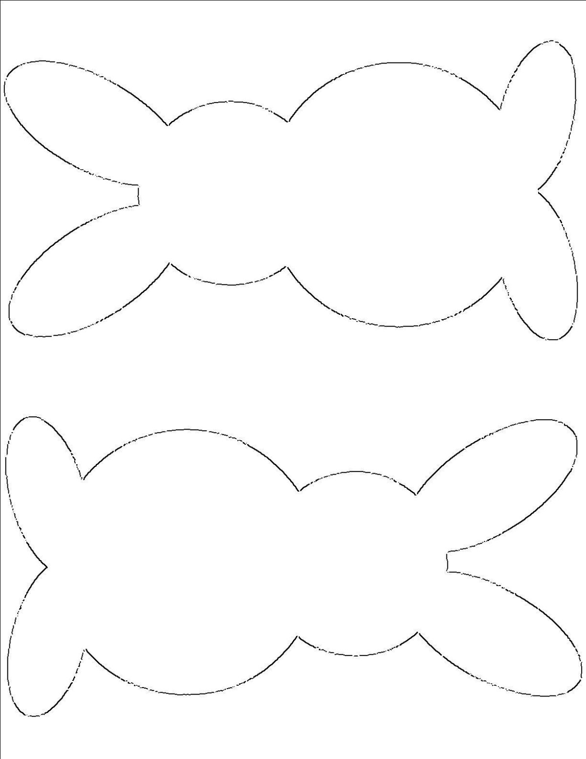 Трафарет зайчика для аппликации