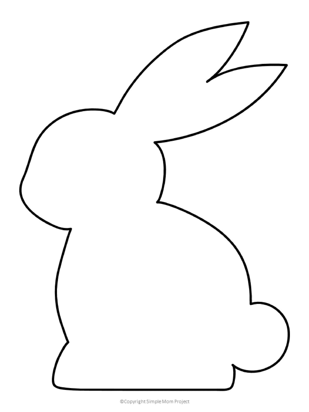 Трафарет маленького зайчика