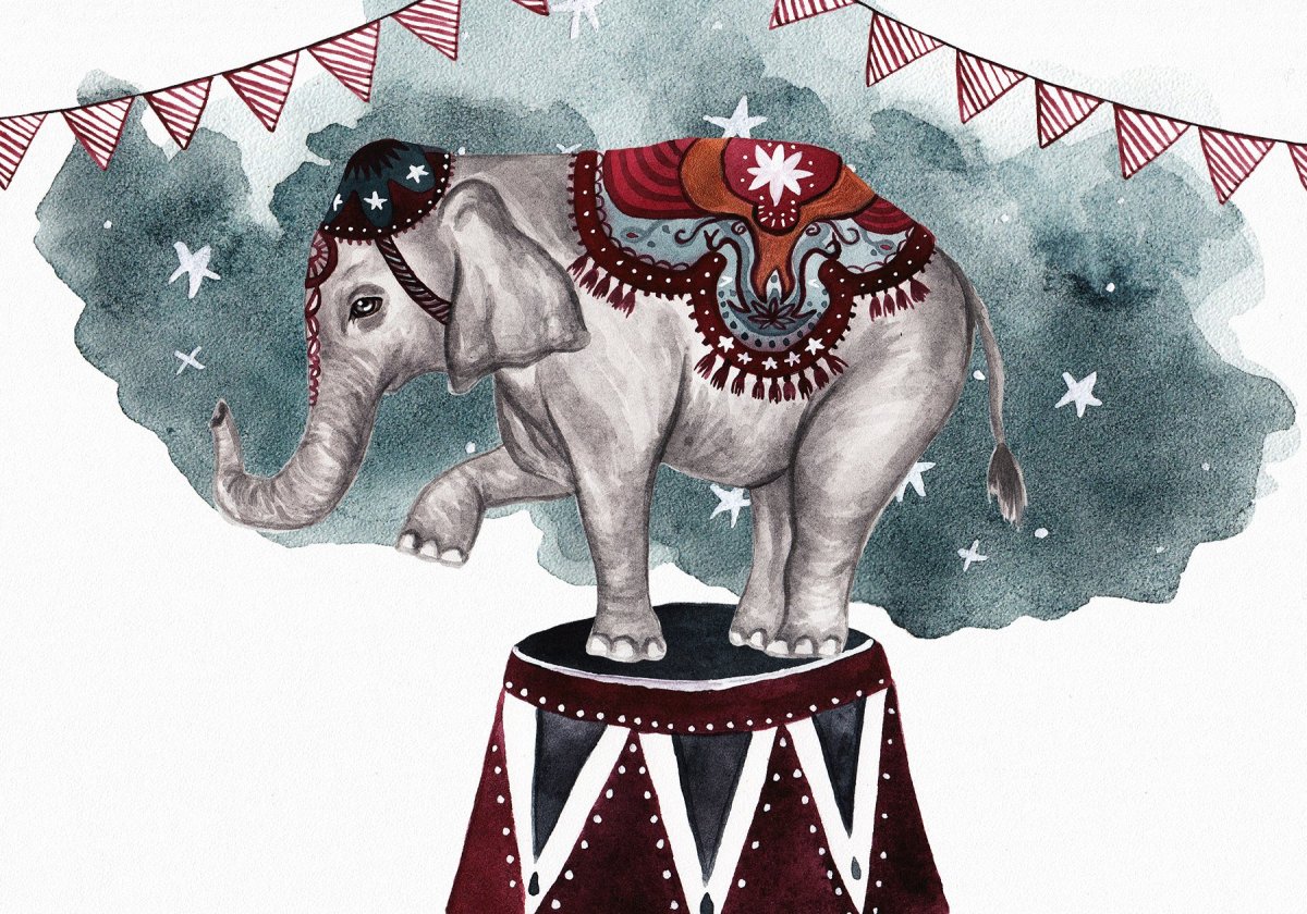 Цирк акварель