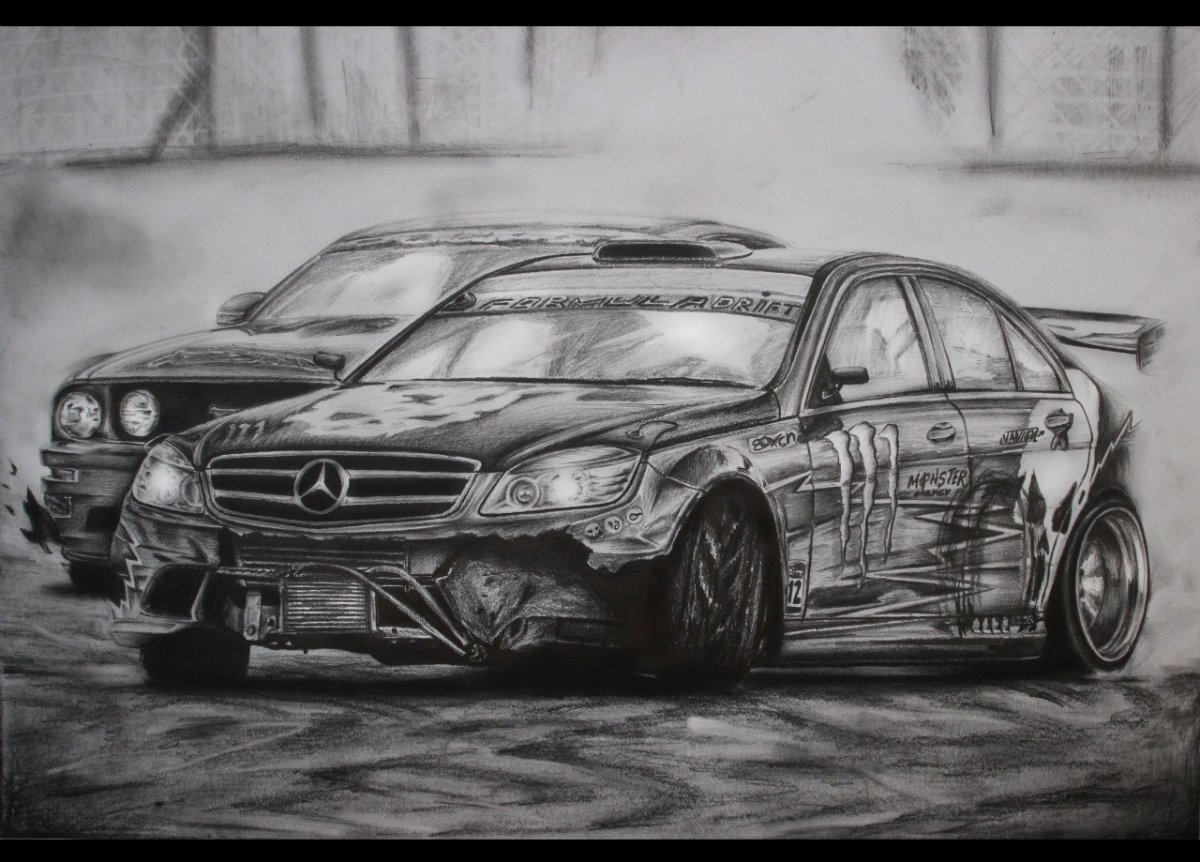 Машина карандашом