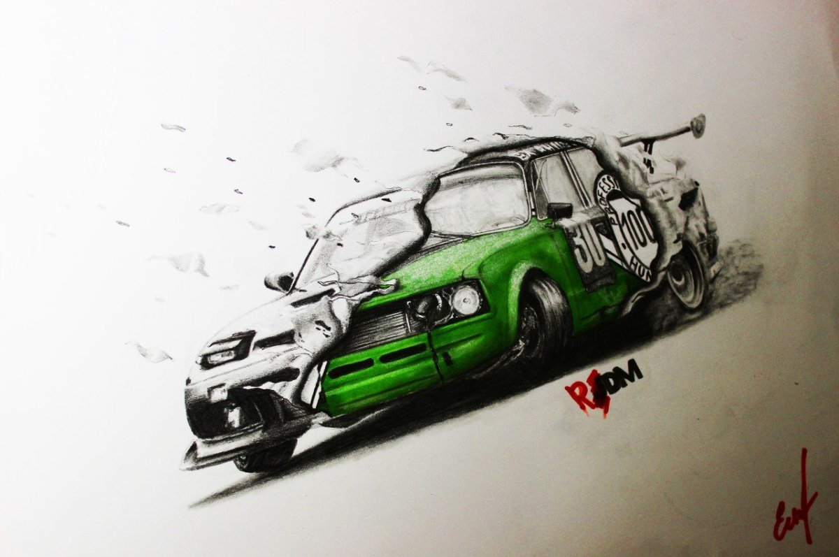 Дрифт рисунок карандашом