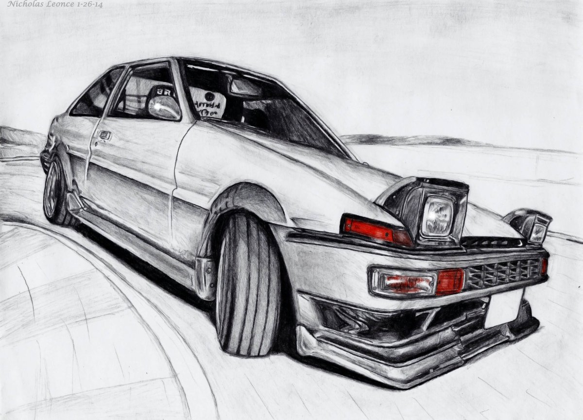 Тойота Марк 2 черно белая