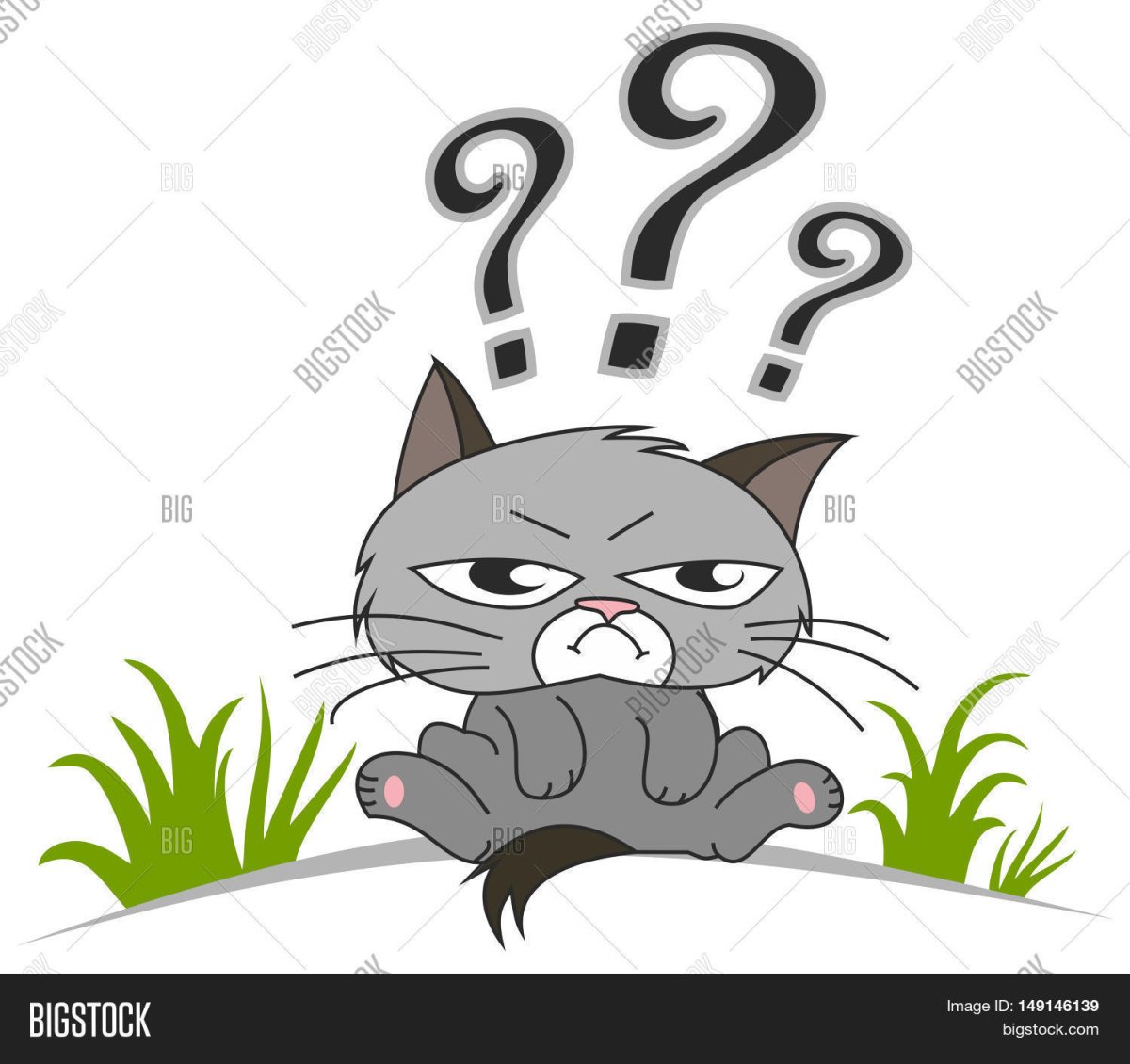 Кот задумался