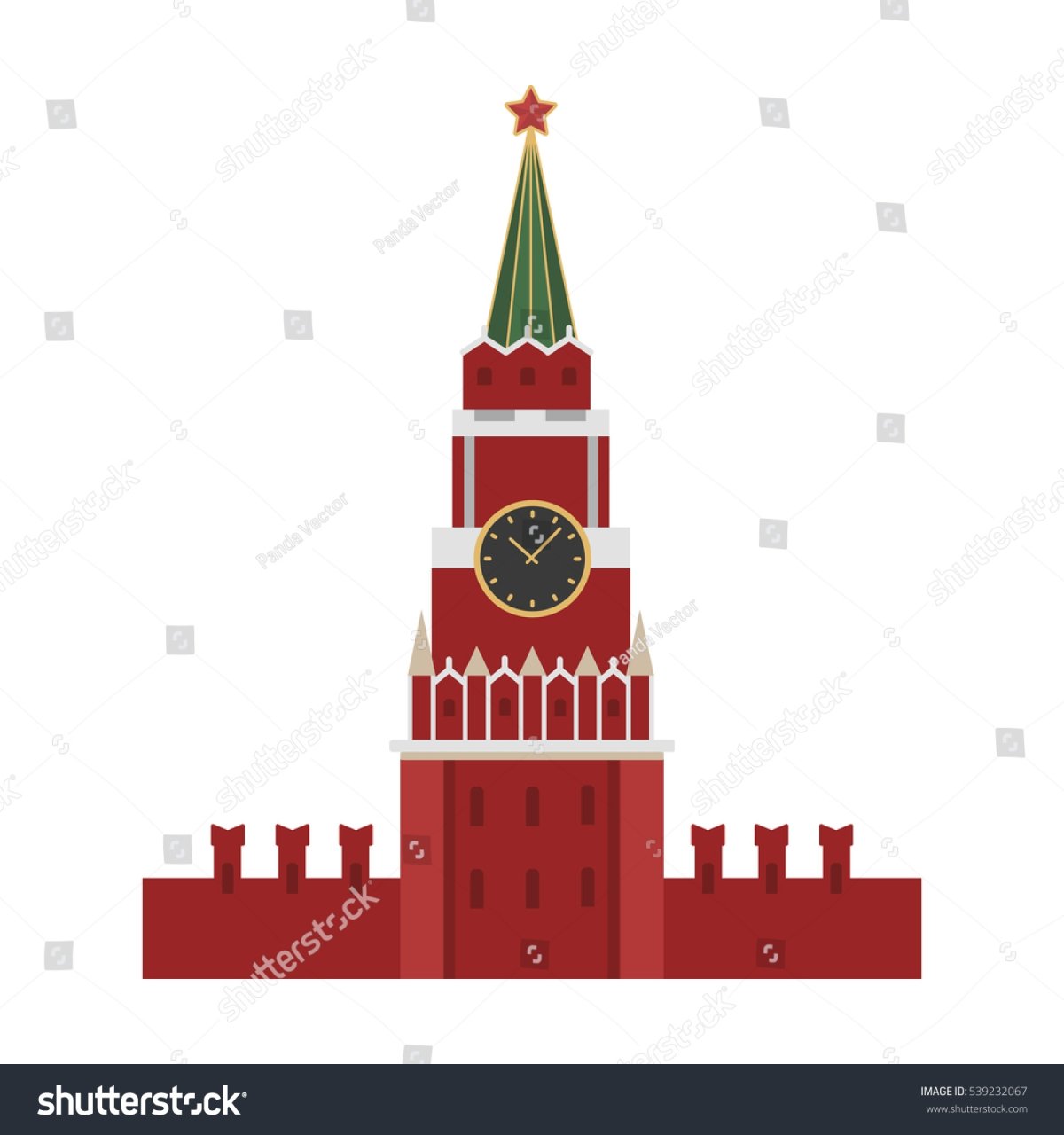 Спасская башня Московского Кремля вектор