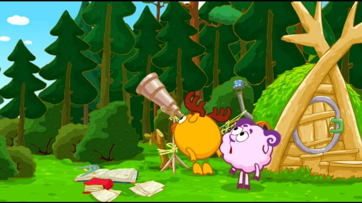 Смешарики Крош и Ежик