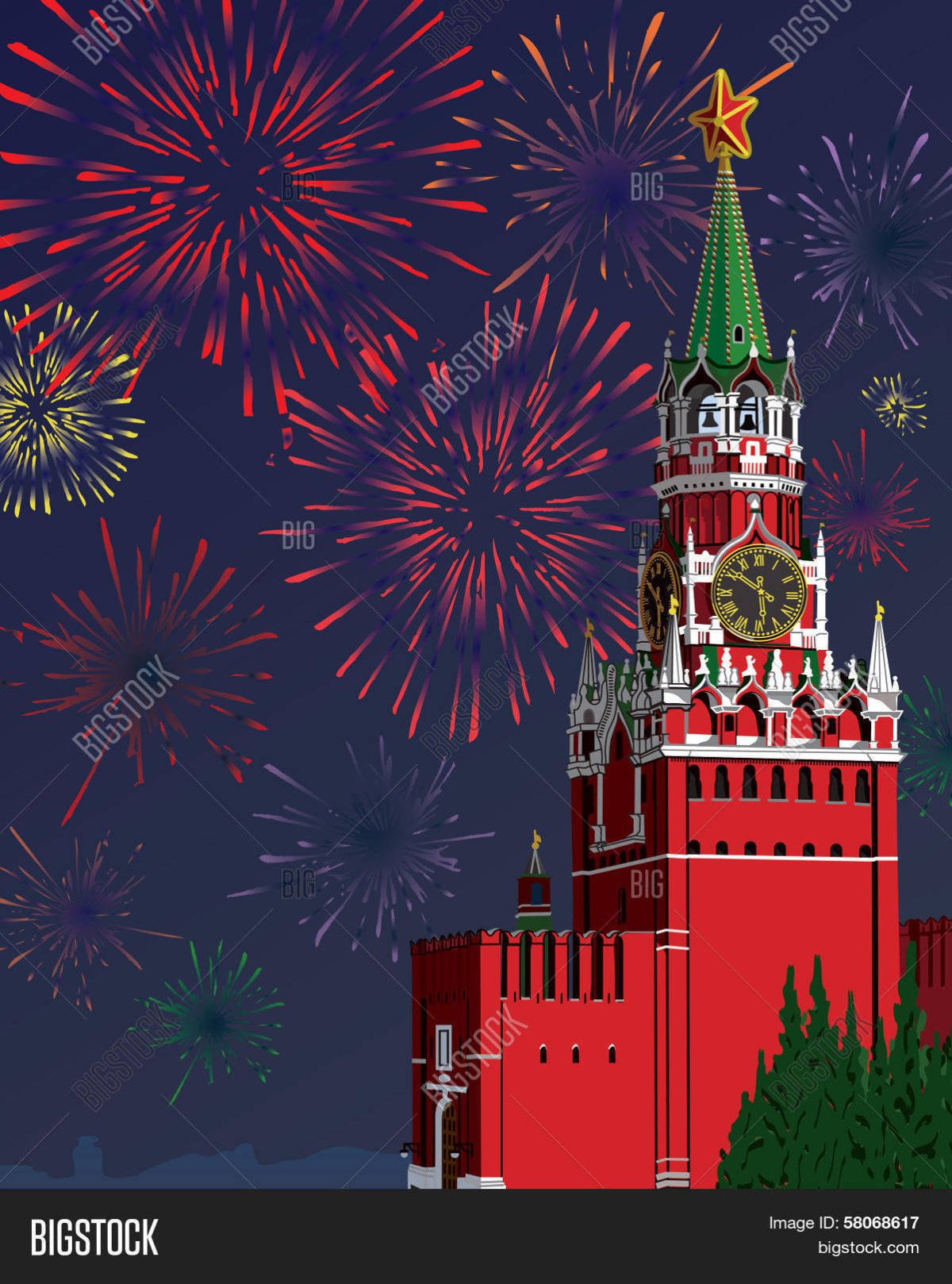 Spasskaya Tower in Moscow