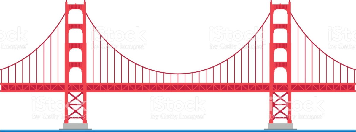 Мост золотые ворота в Сан-Франциско для 3д ручки