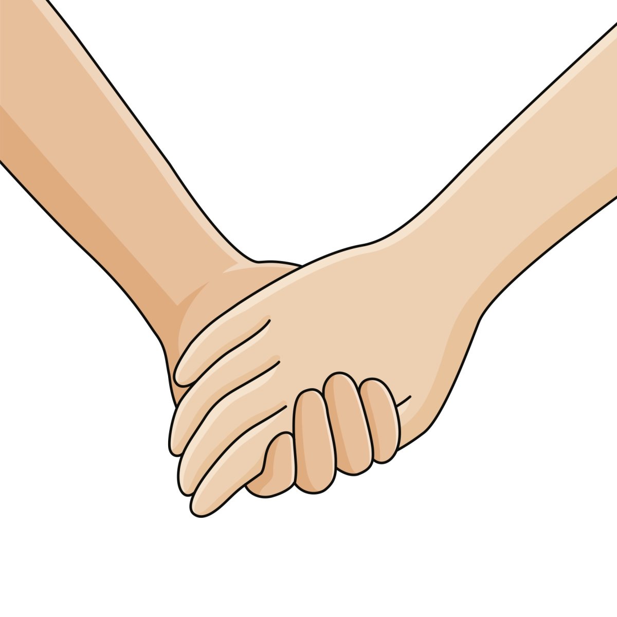 Держаться за руки вектор