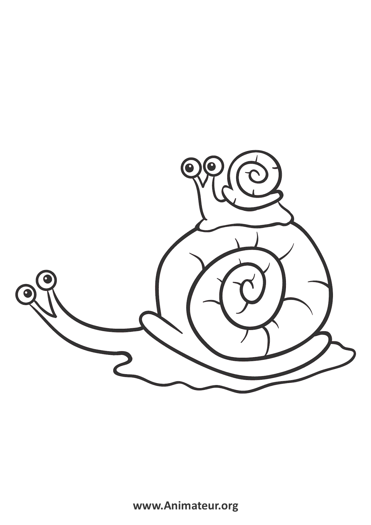 Картинки для раскрашивания улитка