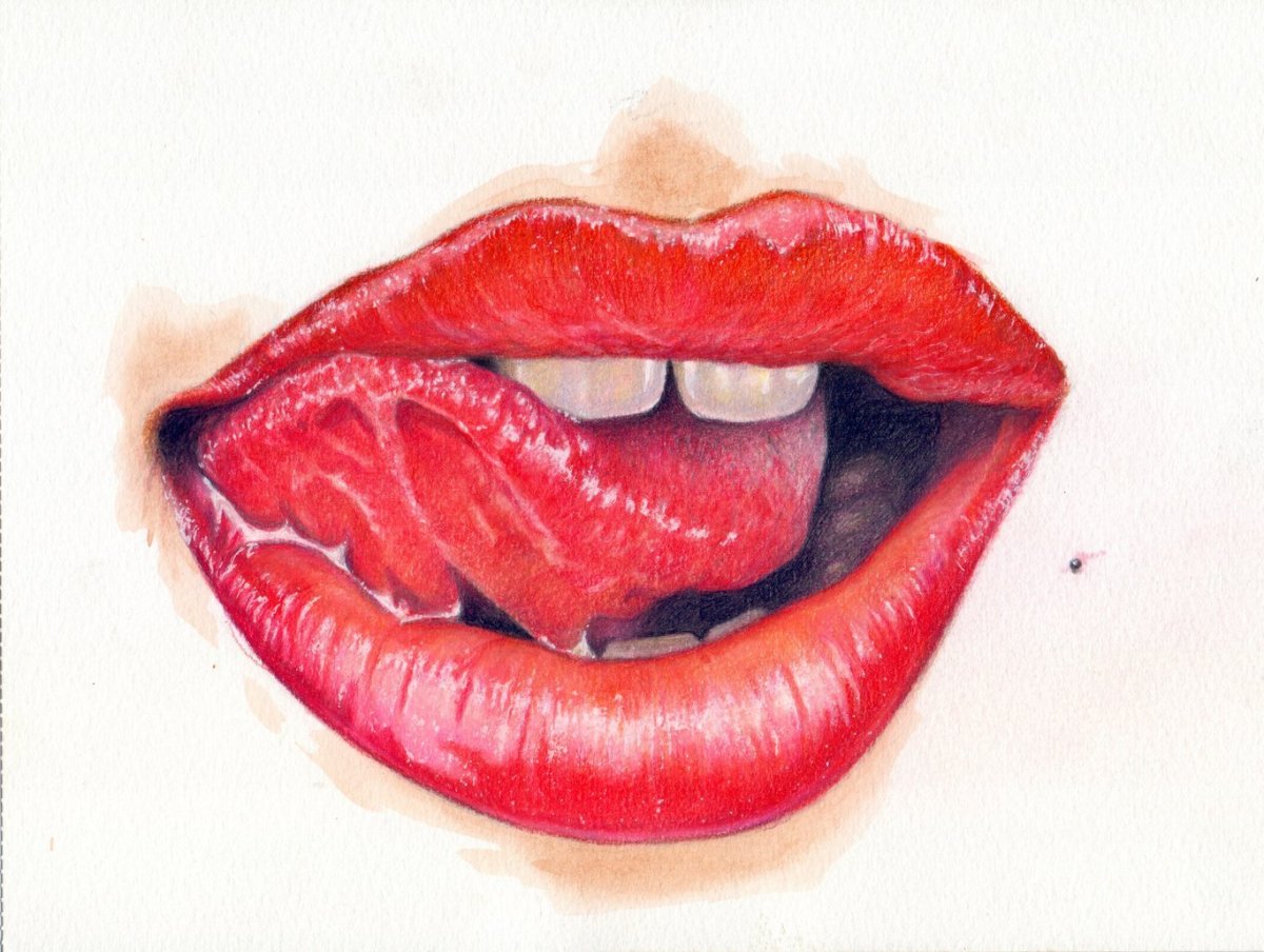 Женские губы арт