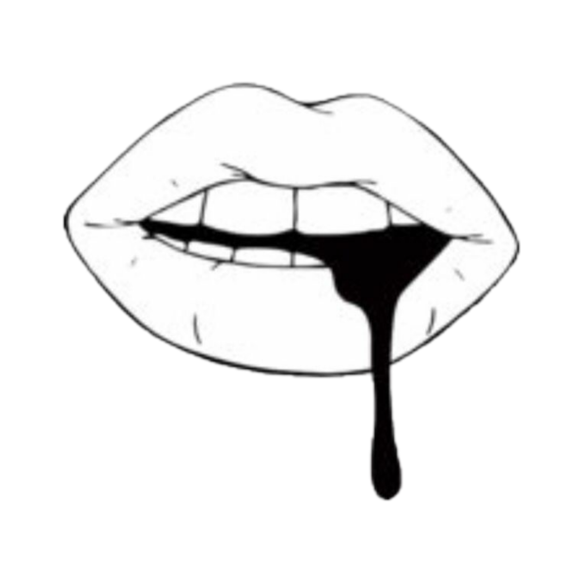 Губы черно белые