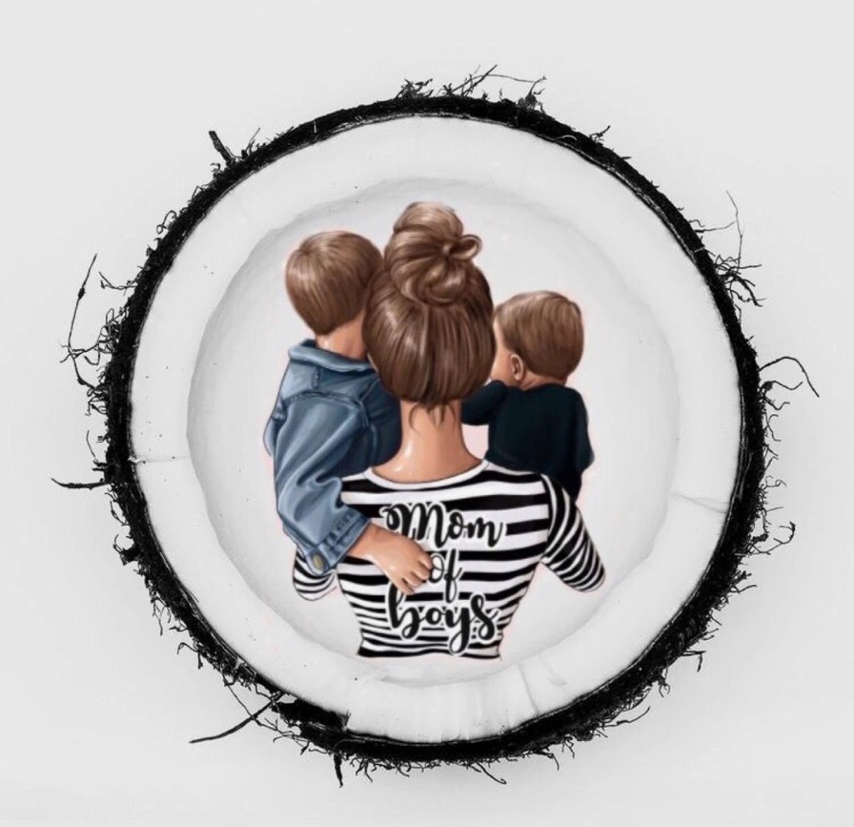 Красивая девушка с сыном