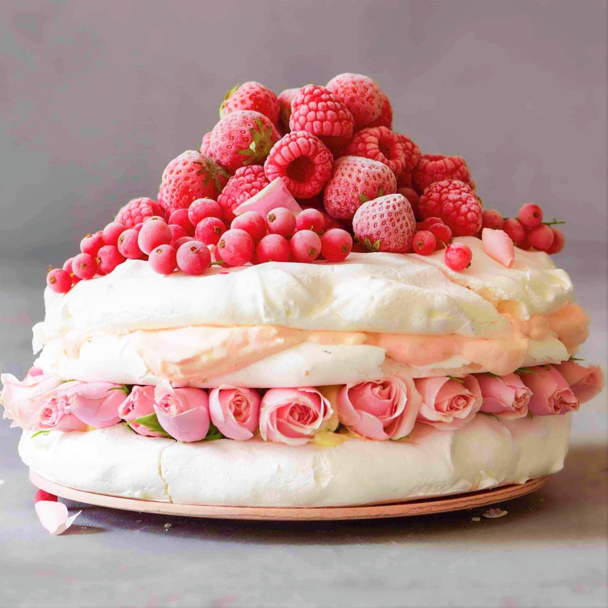 Торт с малиной