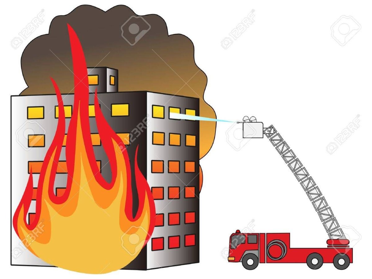 Горит многоэтажка