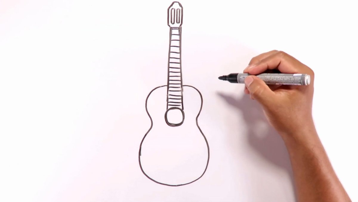 Гитара раскраска