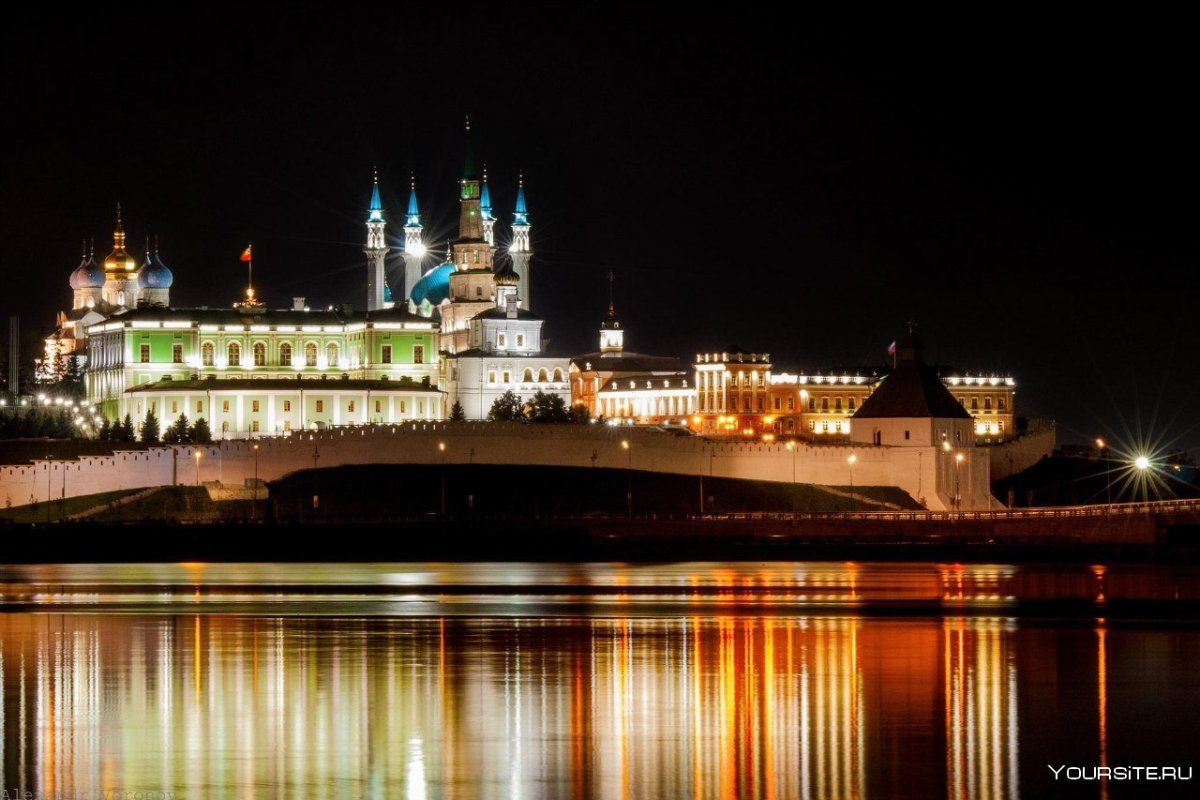 Кремль Казань ночью