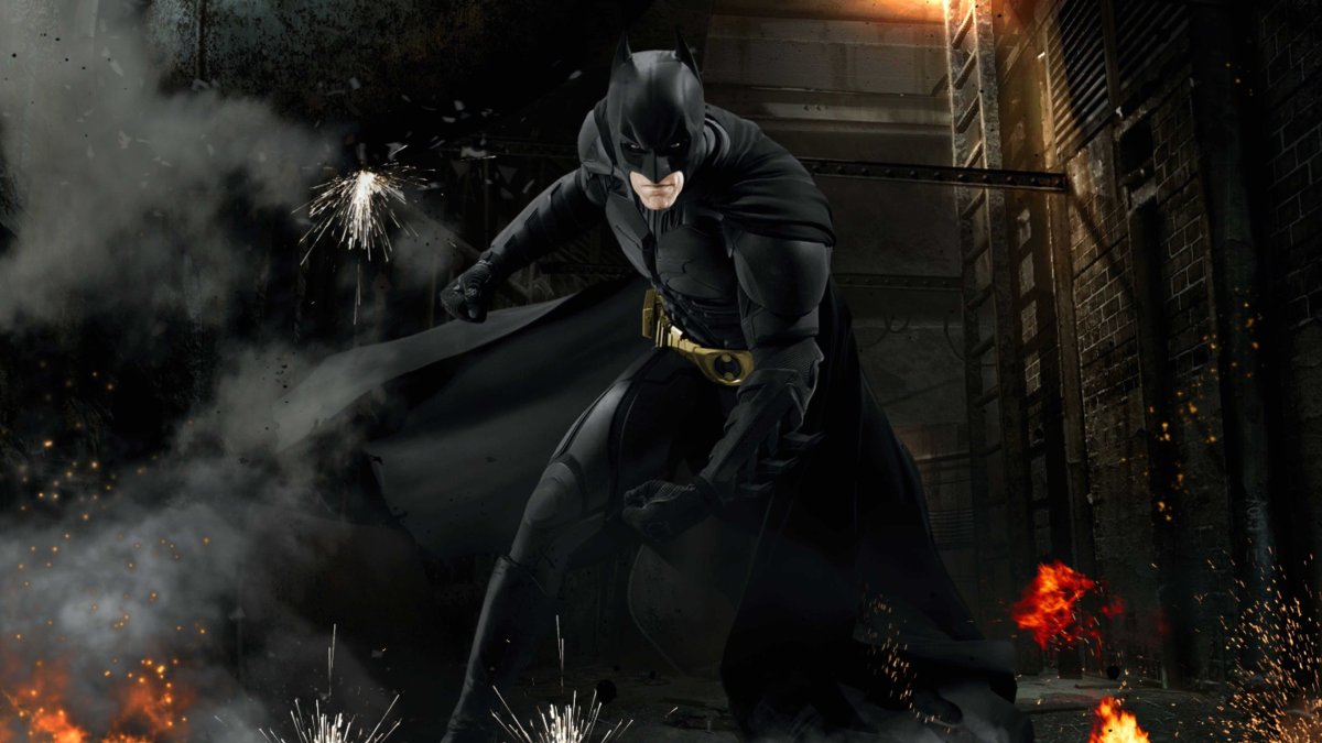 Аарон Экхарт и Кристиан Бейл