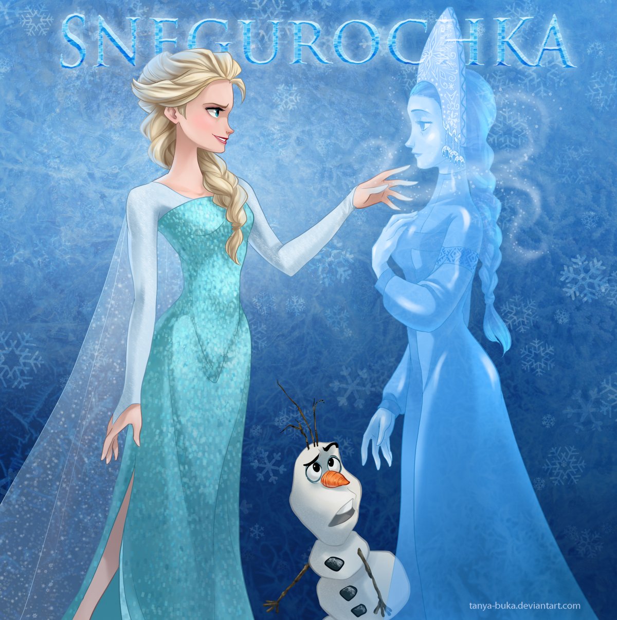 Королева Эльза Снежная Королева и Анна