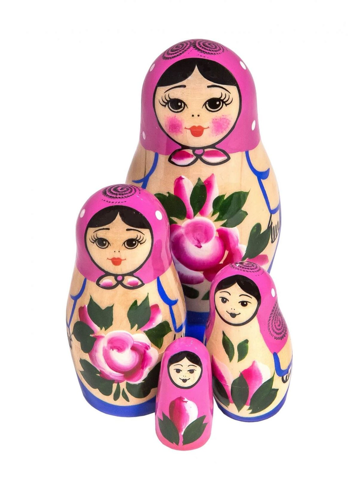 Матрешка семья на белом фоне вектор