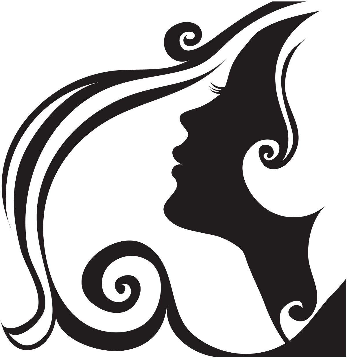 Контур девушки