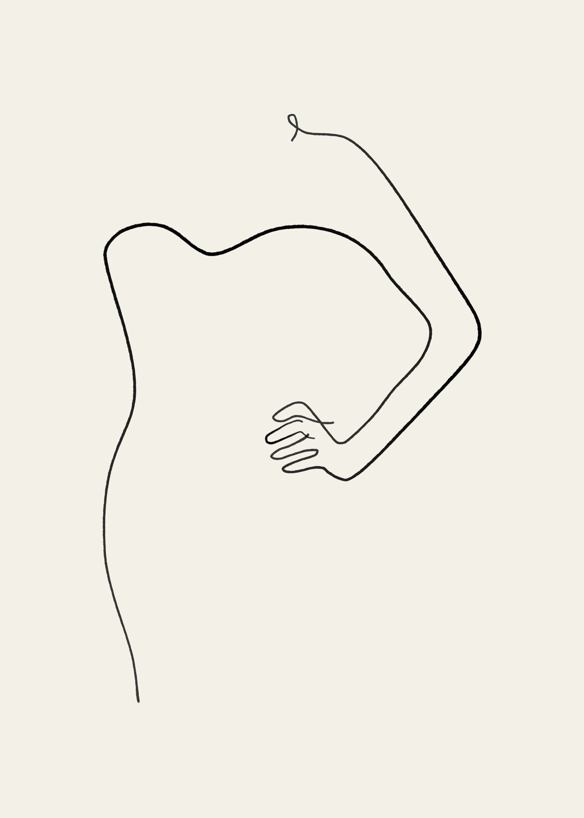 Черный силуэт женщины