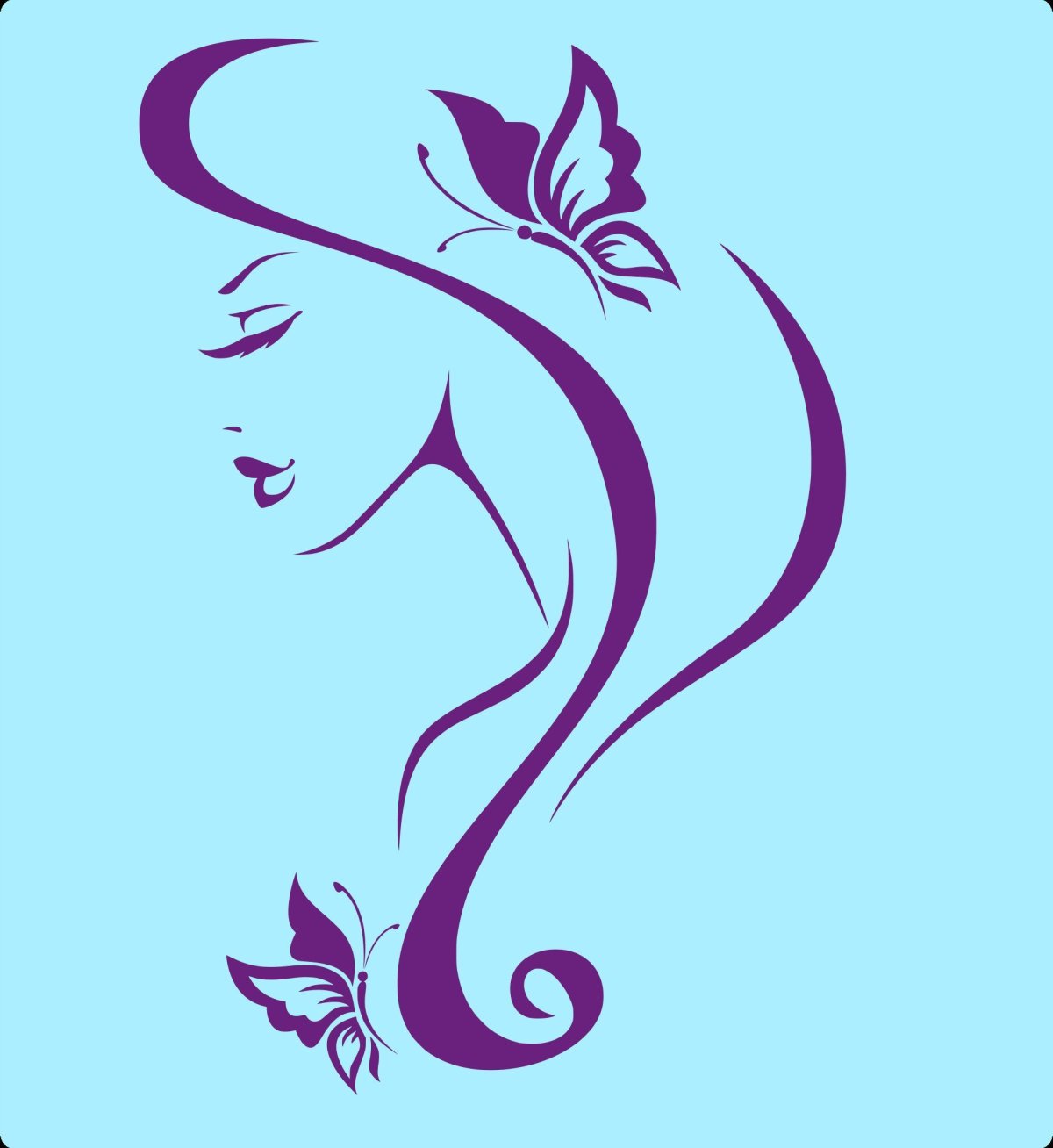 Силуэт женского лица