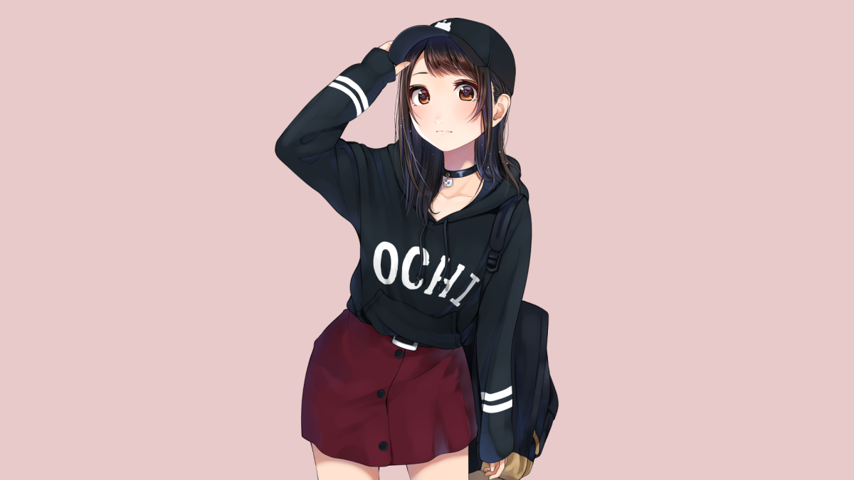 Девушка в толстовке арт