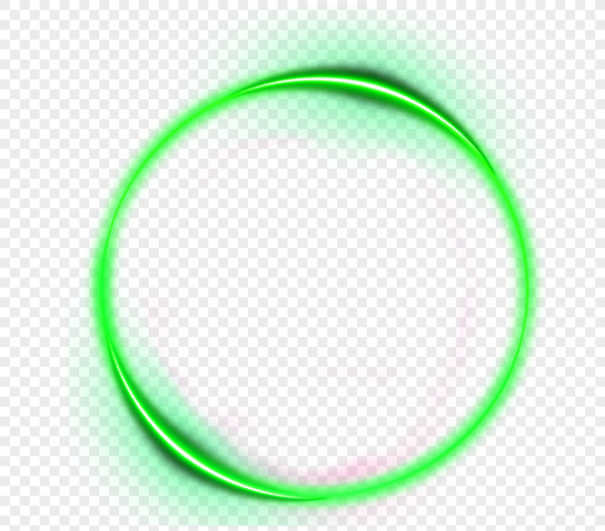 Зеленый неоновый круг