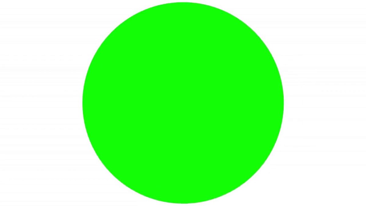 Зеленый круг на белом фоне