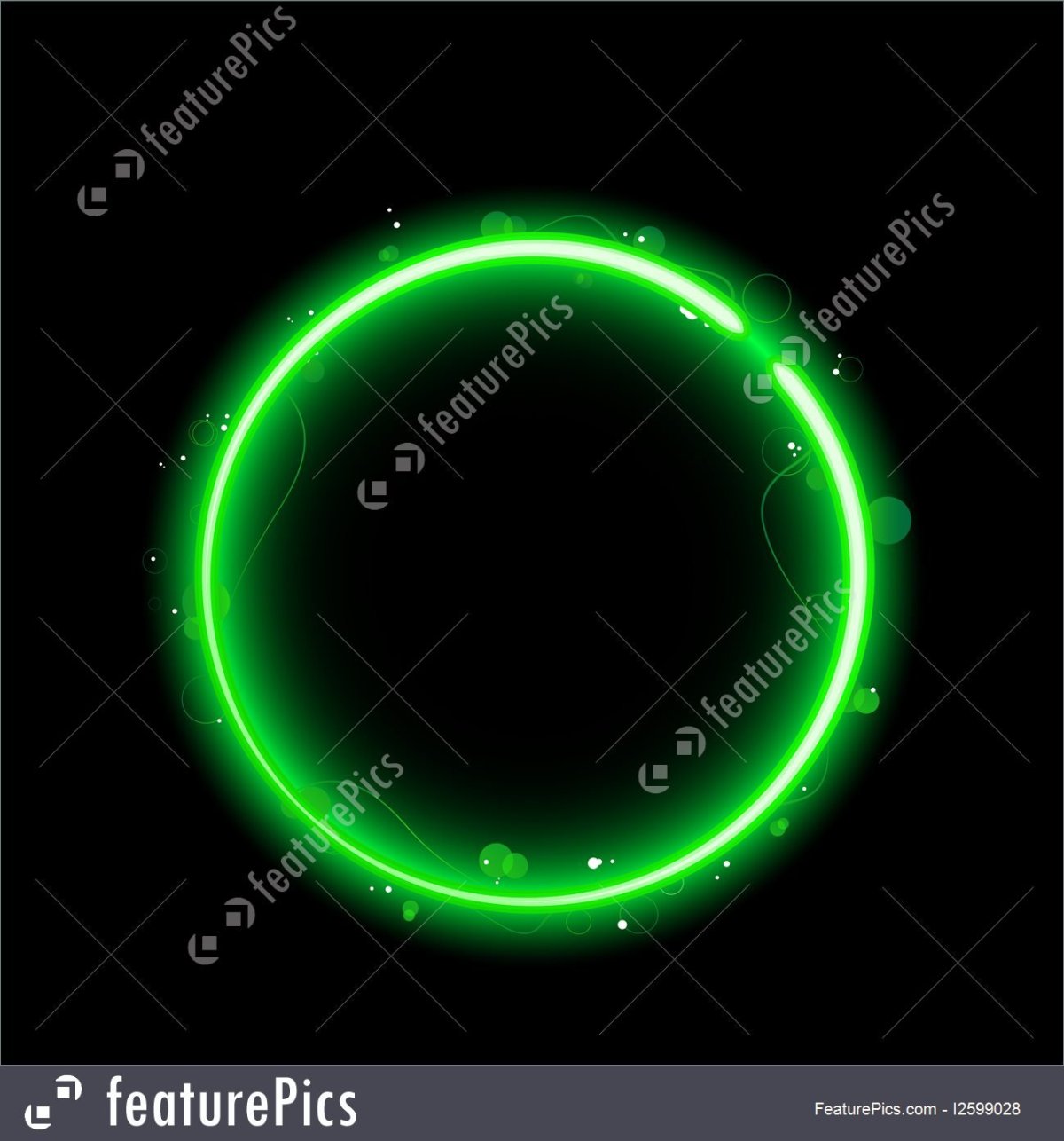 Зеленый святящийся круг